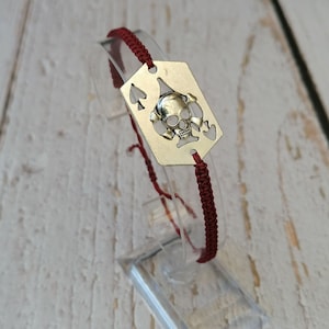 34 Colours, Ace Of Dead Spades Bracelet, Gothic Jewellery, Skull Death Bracelet, Gift