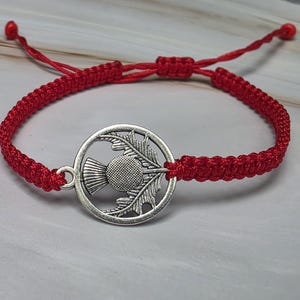 35 Colours, Wildflowers Bracelet, Thistle Bracelet, Scottish Thistle Bracelet, Scotland Gifts image 3