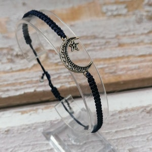34 Colours, Moon and Star Bracelet, Moon Star Bracelet , Wish Bracelet, Gift Bracelet.