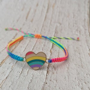 29 colores, pulsera de corazón arco iris, pulsera de la amistad, pulsera de hombres y mujeres, regalo imagen 7