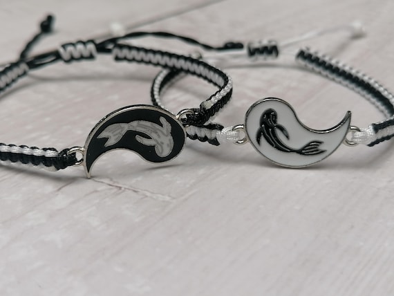 2 Bracelets D'Amitié Assortis Anime - Cadeau Couple Ou Meilleurs Amis - Nœud Coulissant Ajustable Pour Filles Et Garçons
