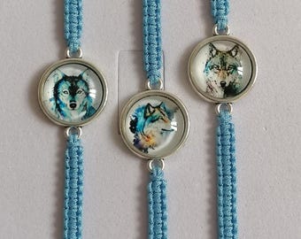 35 Colours, Wolf Jewellery, Wolf Bracelet, Wolf Wish Bracelet, Best Friend Gift Wolf, Courage Quote, Howling Wolf, Wolf Lover (B-54)