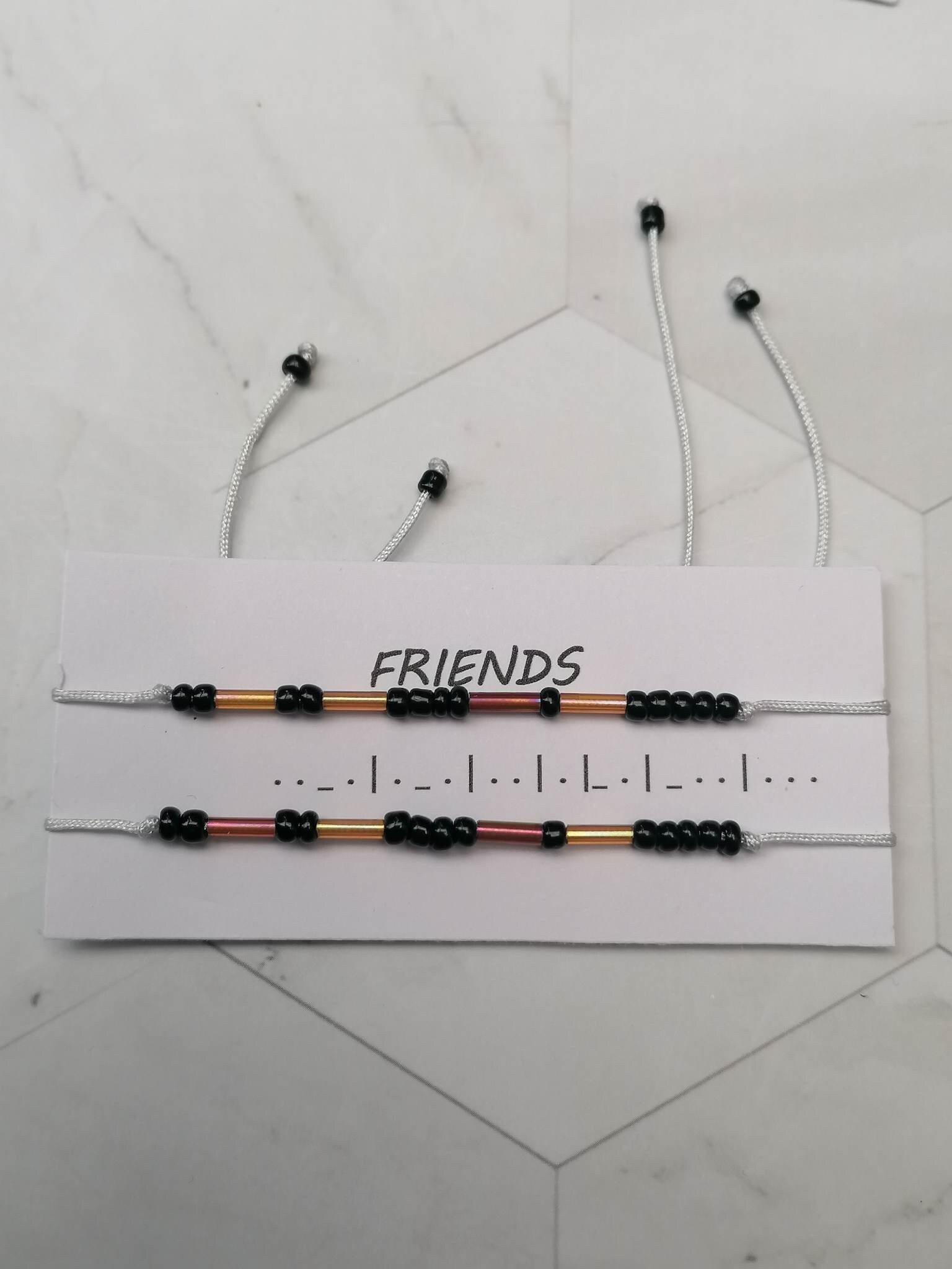 Friends Morse Code Morse Code Bracelet, Friends Bracelet - Etsy