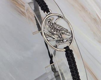35 Colours, Crow  Bracelet, Raven Bracelet, City Bird Bracelet, Adjustable Bracelet, Gift..