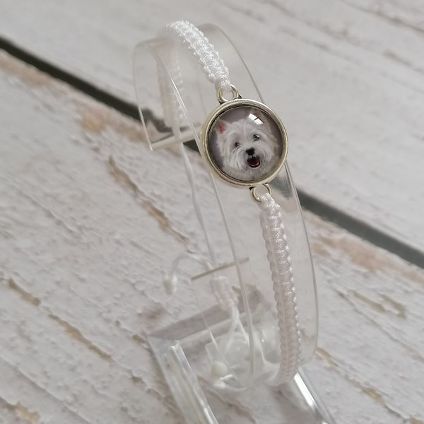31 Colours, West Highland White Terrier Bracelet, Bracelet For People Who Love Dogs, West Highland White Terrier Gift (B-38)