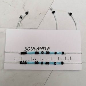 2Pcs Soulmate Morse Code Bracelet, Soulmate Gift, Soulmate Bracelet