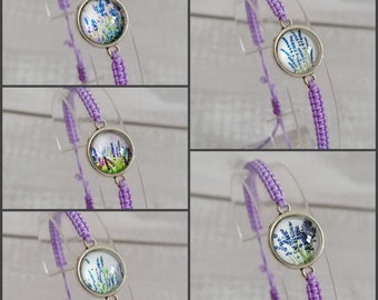 31 Farben, Lavendel Armband, Lavendel Armband, Lavendel Blume, Wildblumen Geschenk, Freundschaft Armband (A-50)