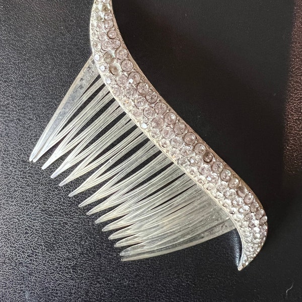 1940s crystal hair comb with original serial number