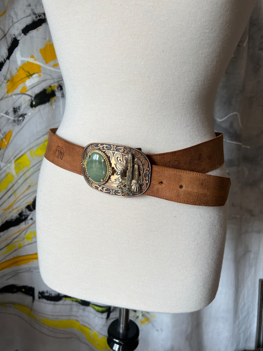 Rising Sun Belt in Vintage Brown