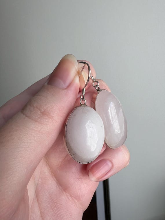 Asymmetrical Aragonite Earrings: Sterling Silver … - image 8
