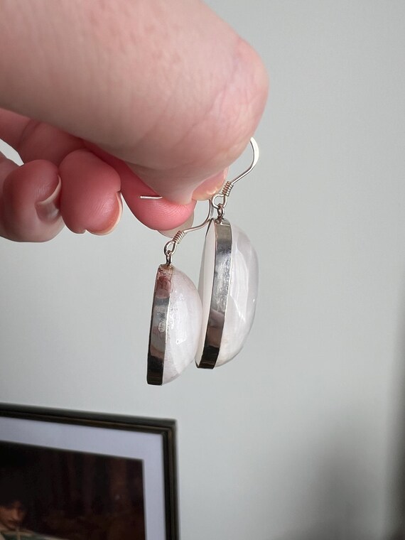 Asymmetrical Aragonite Earrings: Sterling Silver … - image 5