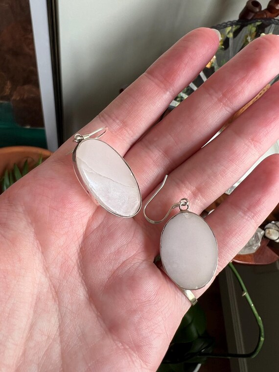 Asymmetrical Aragonite Earrings: Sterling Silver … - image 6