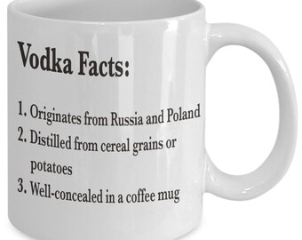 Funny Drinking Mug - Vodka Facts