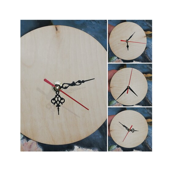 Wooden Blank Clock Face Circle Round Plywood Wall Clock Laser Etsy
