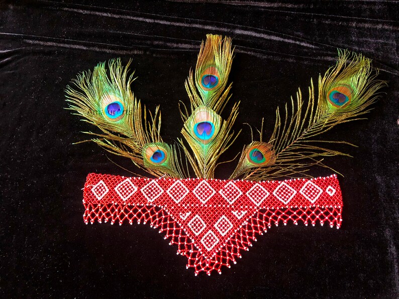 Vibrant glass beads kuchi appliques for DIY projects