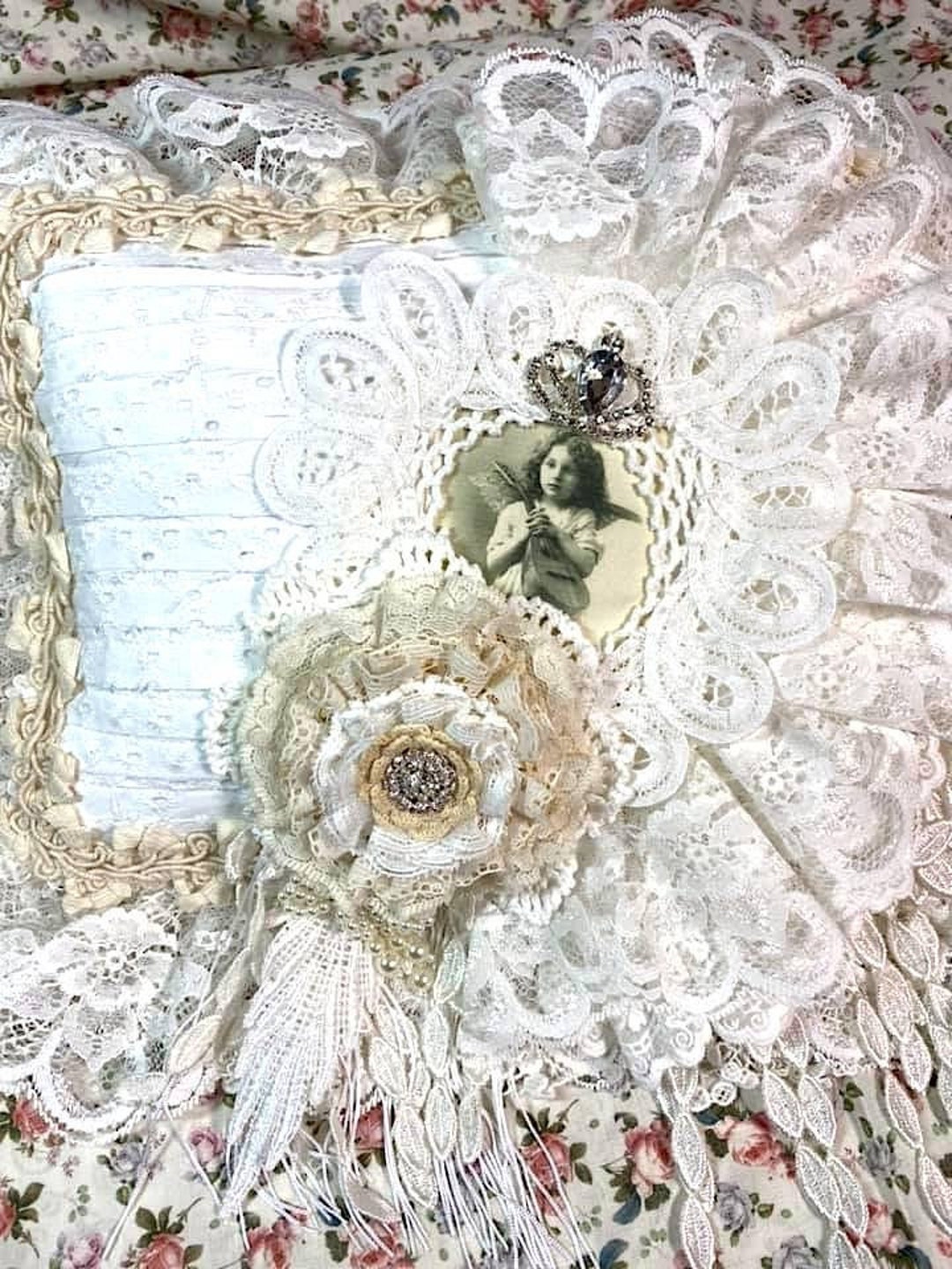 Shabby Chic Decorative Pillow Tutorial Etsy