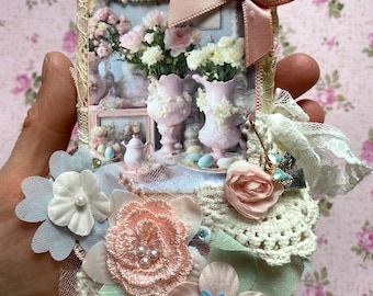 Mini Ostern Trifold Frühling Folio Faberge Vignetten