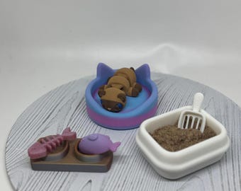 3Dプリントされたインタラクティブな子猫セット