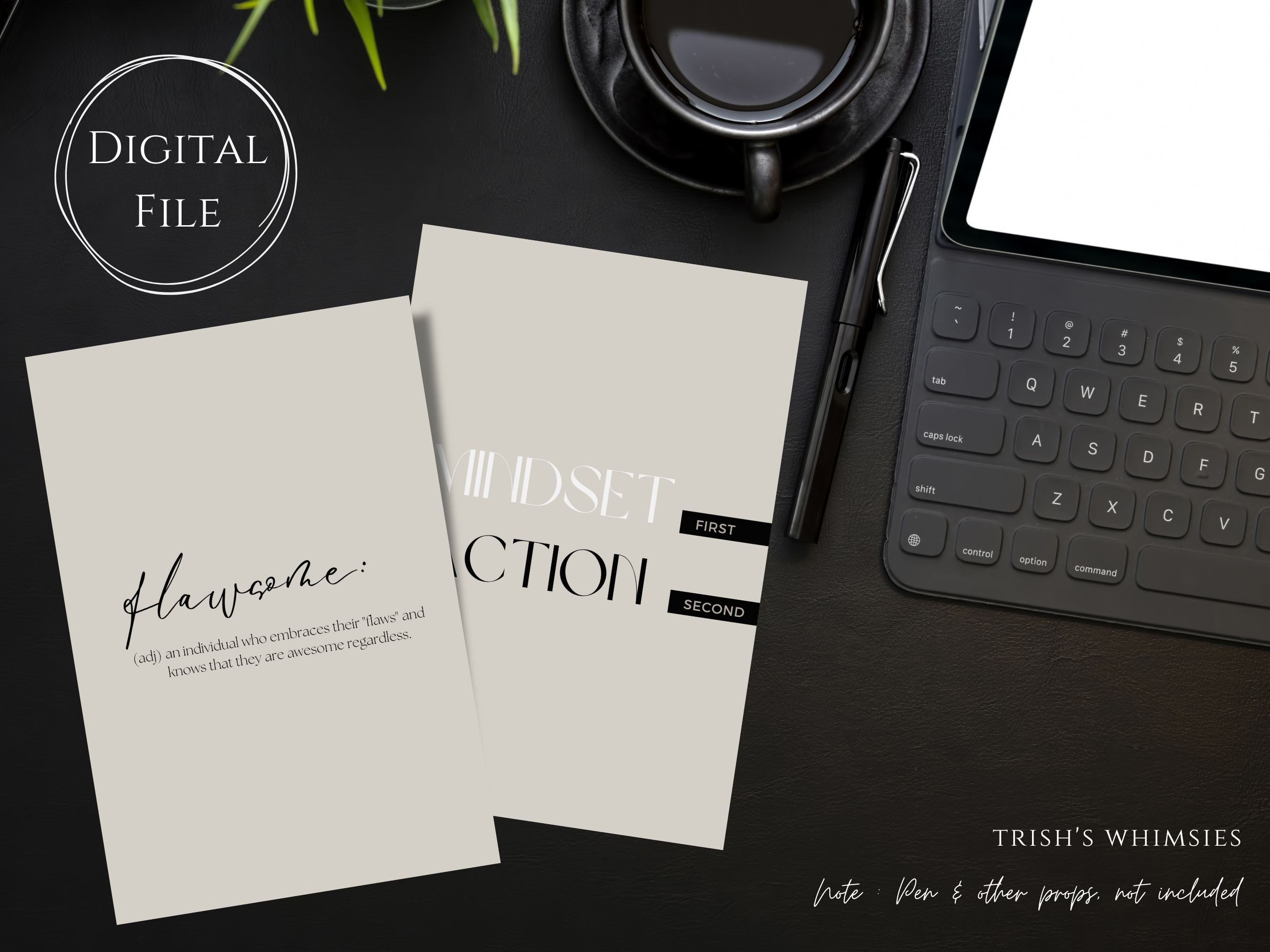 Affirmation Planner Dashboard Printable, Minimalist Planner Inserts ...