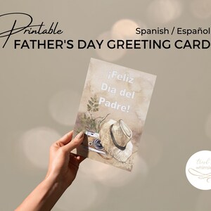 Spanish Father’s Day Card, Feliz Dia del Padre, Tarjeta Imprimible del Día del Padre, Para Papa, Papi Español, Entusiasta de la Fotografía