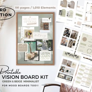 Images Vision Board - neutres chauds, photos esthétiques, cliparts imprimables, bonheur manifeste, abondance de succès, loi de l'attraction