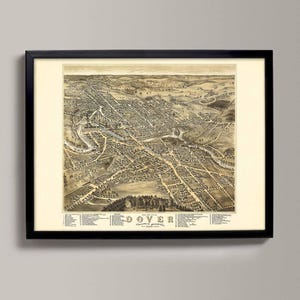 Mapa antiguo de Dover, New Hampshire, EE. UU. / Reproducción de mapas históricos