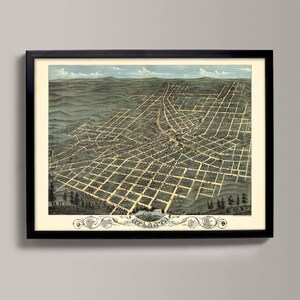 Mapa antiguo de Atlanta, la capital de Georgia, EE. UU.