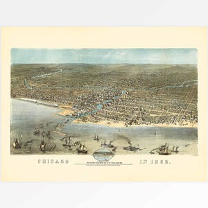 Alte Landkarte Chicago, USA | Historische Kartenreproduktion
