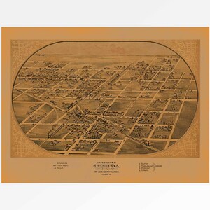 Mapa antiguo de Chenoa, Illinois, EE. UU.