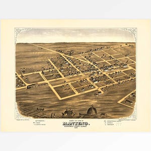 Mapa patrimonial de Manteno, condado de Kankakee, Illinois, EE. UU.