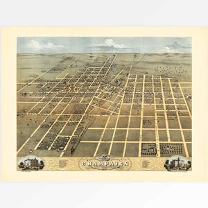 Mapa antiguo de Champaign, Illinois, EE. UU. / Reproducción de mapas históricos