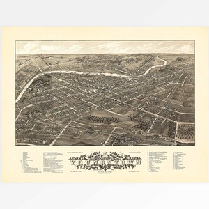 Periodische Karte von Youngstown, Mahoning County, Ohio, USA