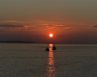 Photo Print Mediterranean sea Sunset Free Shipping