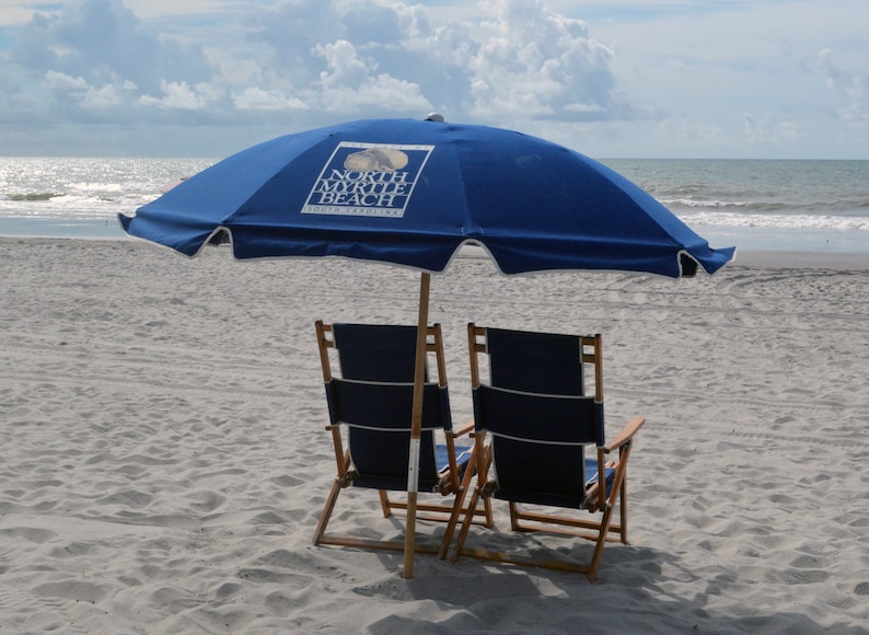 Photo 2 Beach Chairs Umbrella Ocean North Myrtle Beach Free Shipping Etsy