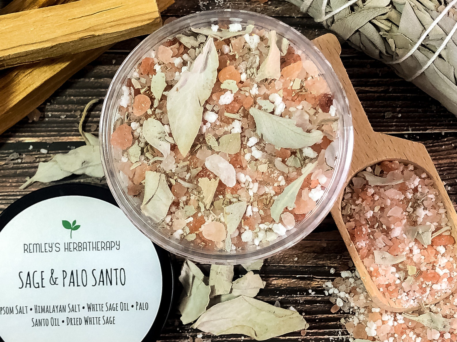 Sage & Palo Santo Bath Salts 100% All Natural Bath Salts | Etsy