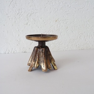 Vintage Solid Bronze Candlestick Holder by Horst Dalbeck, Vintage MCM  Candle Holder