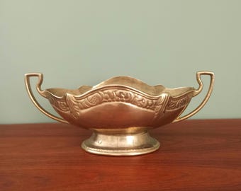 Magnificent Brass Bowl, Art Deco Style  Brass Jardiniere, 60s Vintage