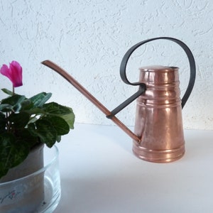 Vintage Copper Watering Can, Mid Century Modern Watering Can.