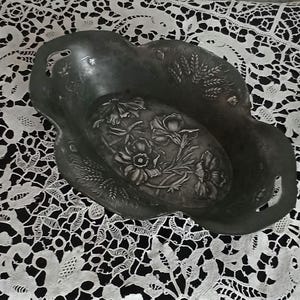 Antique Art Nouveau/ Jugendstil Pewter Bowl or Dish with Handles by, Germany