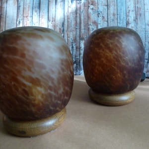 Vintage Süssmuth Leuchten lamps, Bubble glass lamps, Mid Century Bedside Lamps, Bubble Table lamps by Süssmuth Leuchten, Germany 1970s