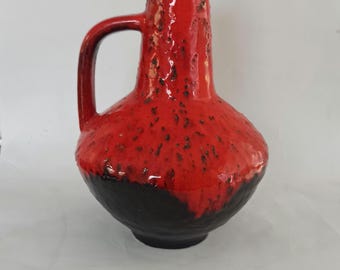 1970 年代のヴィンテージ Scheurich 花瓶、西ドイツの溶岩陶器、レトロ