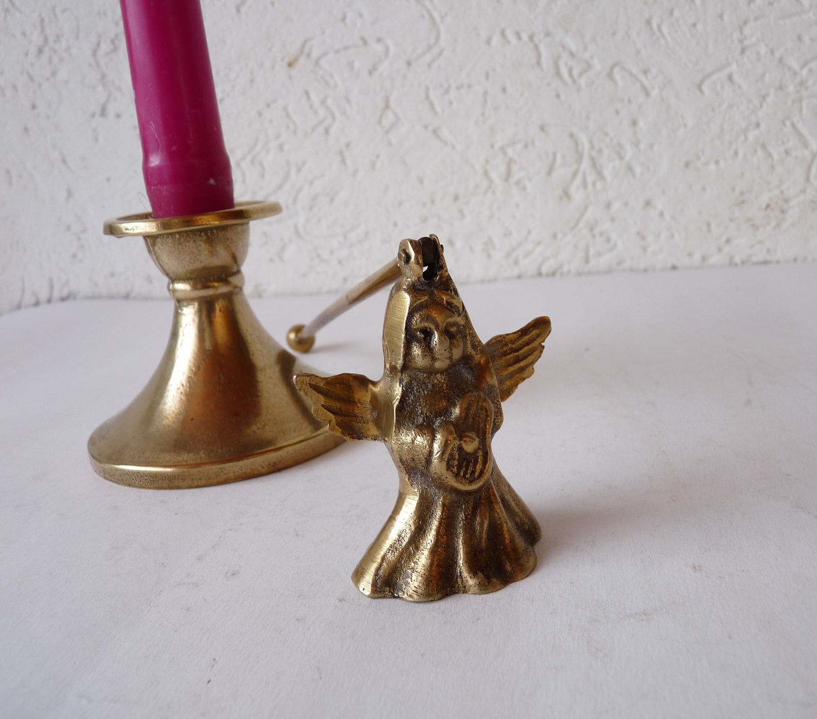 Brass Vintage Angel Candle Snuffer Mid Century 60s Candle Etsy