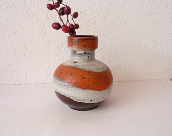 1960年代のイルクラ西ドイツ陶器の花瓶：ミッドセンチュリーの幾何学