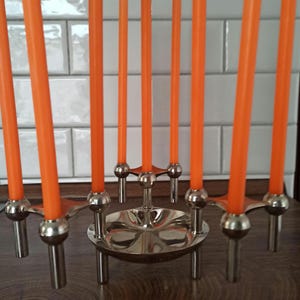 Vintage 3 Stoff Nagel  Modular Candle Holders with Bowl by Fritz Nagel & Caesar Stoffi, Germany