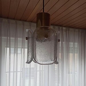 Vintage Glashütte Limburg Pendant lamp, Vintage Chandelier, Retro Home Decor