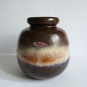 Scheurich Vase, Vintage Pottery West Germany Vase, Mid Century Modern Ceramic Vase
