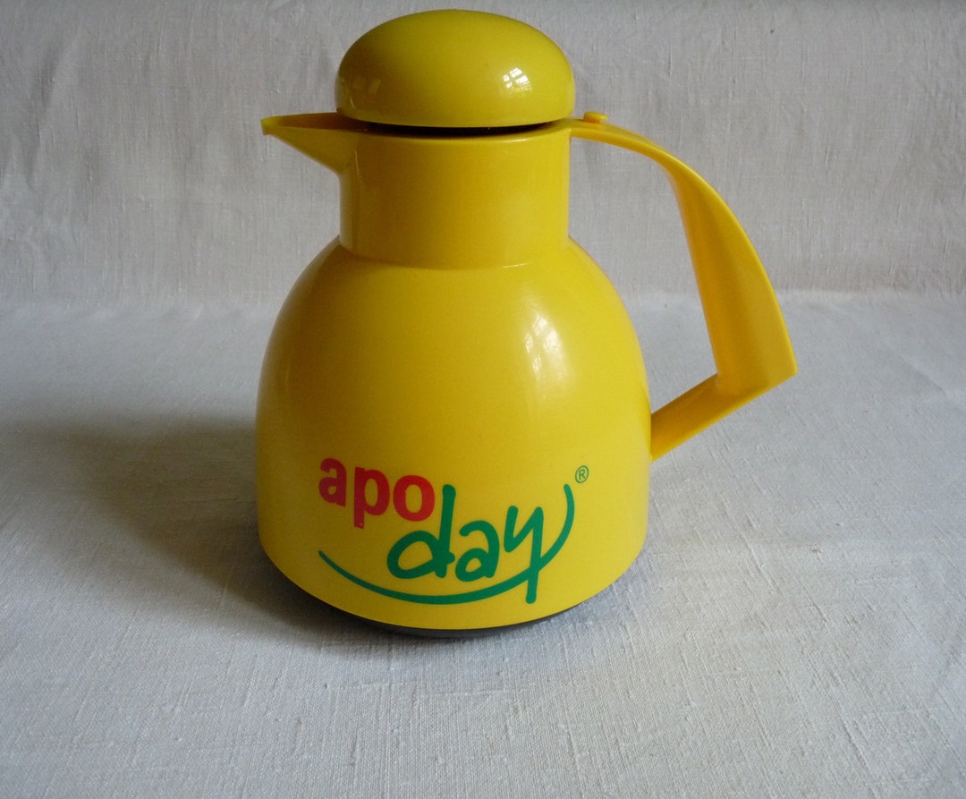 Vintage Helios Model Day Thermos Jug, Carafe in Yellow. Made in Germany. Design Model. Etsy