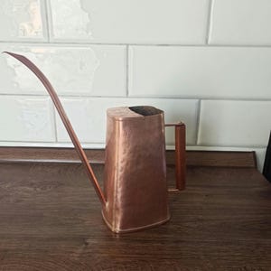 Vintage Copper Watering Can, Mid Century Modern Watering Can.