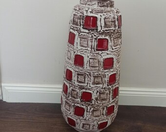 Large Ceramic Vase "CAPRI" By Ilse Stephan for Schlossberg,  West Germany Pottery  275-40, 60s Fat Lava Ceramic Vase
