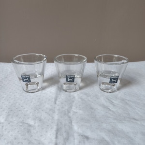 A  Set of Three Lead Crystal Candlestick Holders, Mark Aurel for Nachtmann, Modernist Home Decor,  Germany